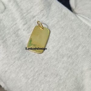 14k Solid Gold Plain Dog Tag Charm Pendant,Beautiful Dog Tag 14k Solid Gold Charm Pendant,14k Solid Gold Dog Tag,Handmade Pendant Jewelry