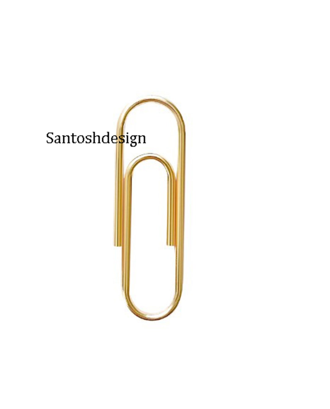Paperclip Solid 14k Solid Gold Paperclip Pendant, Handmade Charm (35x10 MM) - Etsy