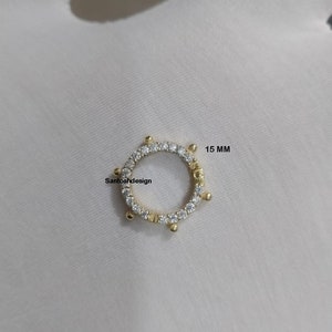 925 Sterling Silver Designer Round Diamond Carabiner Lock Clasp,Beautiful Round Diamond Silver Enhancer Lock,Handmade Clasp Jewelry