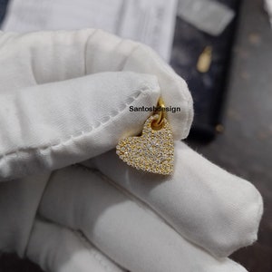 Beautiful Heart Diamond 925 Sterling Silver Mini Charm Pendant,Designer Heart Diamond Silver Charm Pendant,Handmade Pendant Jewelry,Gift