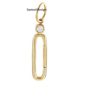 925 Sterling Silver Oval CZ Diamond Carabiner Enhancer lock Clasp,Beautiful  Oval Cz Diamond Enhancer Lock Clasp,Handmade Clasp Jewelry