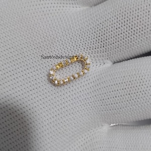 925 Sterling Silver Diamond Oval Carabiner Clasp Lock,Beautiful Designer Oval Silver Diamond Carabiner Lock Clasp,Handmade Clasp Jewelry
