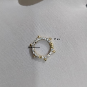 14k Solid Gold Round Diamond Enhancer Lock Clasp,Designer Round Diamond 14k Solid Gold Enhancer Clasp Lock,Handmade Clasp Jewelry,Gift