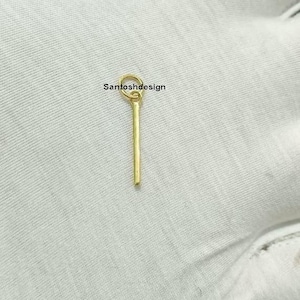 14k Solid Gold Bar Charm Pendant,Beautiful Bar 14k Gold Charm,14k Solid Gold Charm Pendant,Handmade Pendant Jewelry,Gift