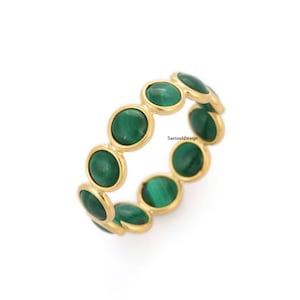 14k 18k Solid Gold Malachite Charm Band Ring,Beautiful Designer Malachite 14k 18k Solid Gold Band Ring,Handmade Ring Jewelry,Gift