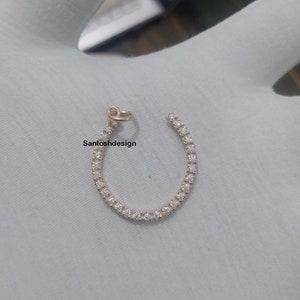 14k Solid Gold Horseshoe Diamond Charm Pendant,Beautiful Horseshoe Diamond Gold Charm,14k Gold Horseshoe,Handmade Pendant Jewelry