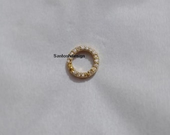 Sterling Silver Moissanite Diamond Carabiner Clasp, Handmade Jewelry