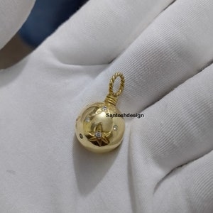 New Designer 925 Streling Silver Diamond Ball Charm Pendant,Beautiful Silver Gold Vermil Diamond Ball Pendant For Nacklace Bracelet,Gift