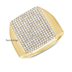 Beautiful 925 Sterling Silver Diamond Square Charm Ring,Designer Silver Diamond Square Unisex Charm Ring,Handmade Ring Jewelry,Gift