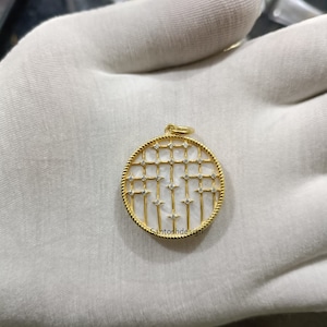 14k Solid Gold Mother Of Pearl Diamond Charm Pendant,Beautiful Designer Mother Of Pearl Diamond Gold Charm,Handmade Pendant Jewelry,Gift