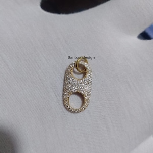 925 Sterling Silver Designer Soda Pull Tab Diamond Charm,Beautiful Soda Pull tab Silver Diamond Charm Pendant,Handmade Pendant Jewelry