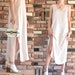 Flax Barely Blush 1990s Striped Slip Dress with Slits || XS/S