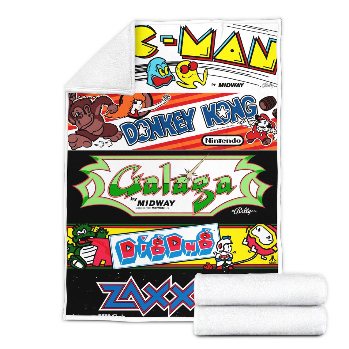 Arcade Marquee Sign Games Fleece Blanket Retro Video Games Etsy