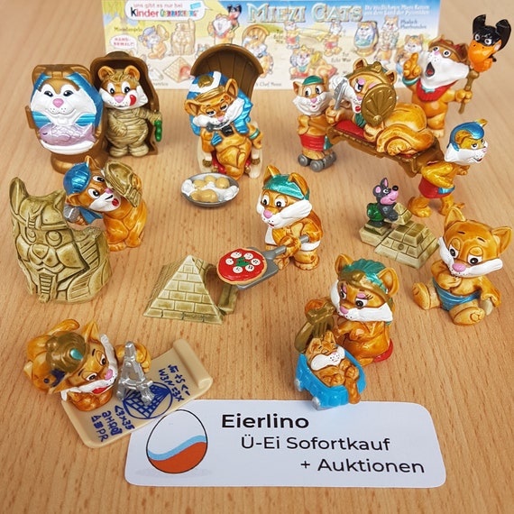Miezi Meow Cats As Egyptians Kinder Surprise Germany 1 5 Inch Tiny Figurine Cleopatra Pyramids Cheops Pharaoh Mummy Full Set Handpainted