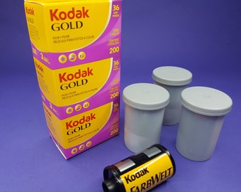 NEW 3x Kodak Gold 200 (108 photos possible, best before 2024) 35 mm color film for retro analog cameras!
