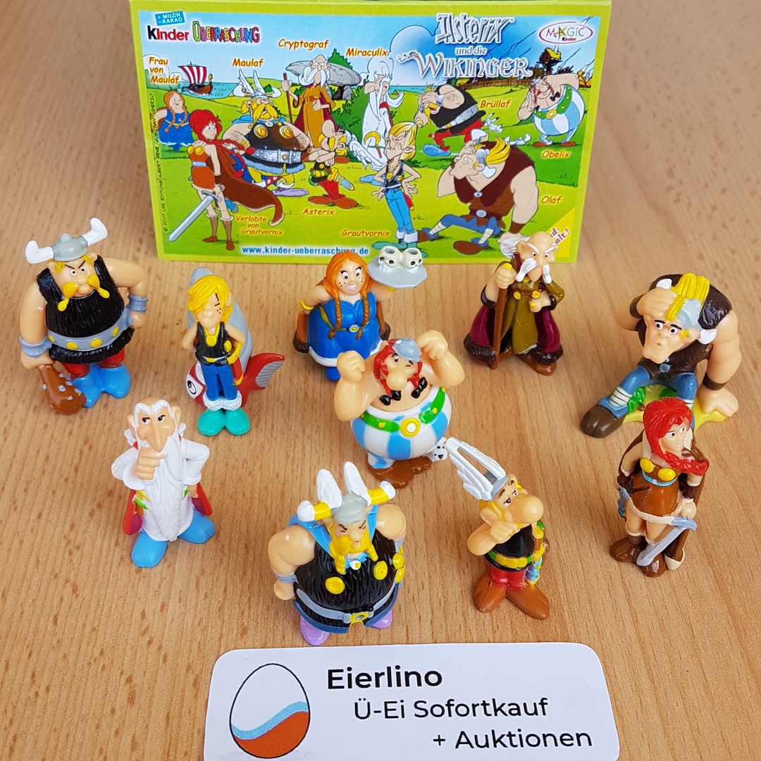 KINDER FERRERO SURPRISE ASTERIX OBELIX VIKINGS 10x FIGURES CAKE TOPPERS KINDER FERRERO SURPRISE ASTERIX OBELIX VIKINGS 10x FIGURES CAKE TOPPERS