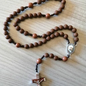 Catholic St Padre Pio da Pietrelcina Rosary, Polymer clay Rosary, St Pio Chaplet, Pochet rosary.