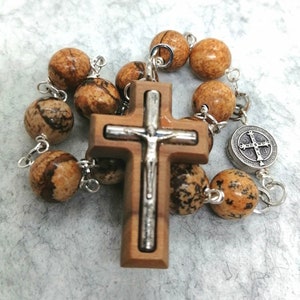 Saint Benedict Tenner Rosary, Mini precious Rosary, Pocket Rosary car, One decade prayer beads, Confirmation and first communion gift