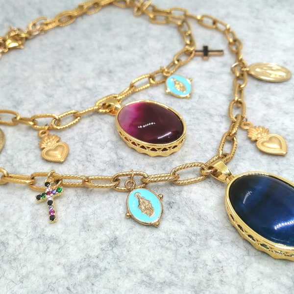 Catholic Charms for Necklace Etsy