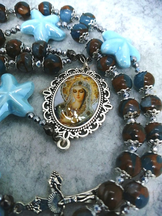 thumbnail image 2 of STELLA MARIS One Decade Pocket Rosary Tenner Catholic Rosary Breads 2 of 13