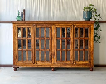 Solid Indian Rosewood Sideboard Display Cabinet