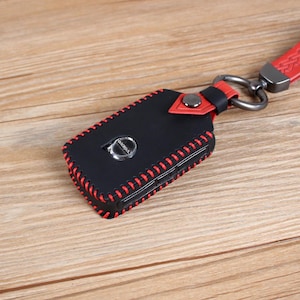 Étui pour télécommande en cuir, étui pour porte-clés en cuir, porte-clés, compatible Volvo série xc60 v60 s90 xc90 xc40 v90 ou clés identiques