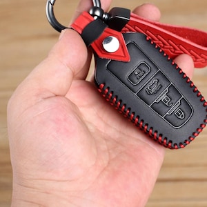 Étui porte-clés en cuir, étui pour clés intelligent, porte-clés, compatible Toyota Camry Rav4 Prius CH-R Avalon Corolla Highlander 4runner ou clés identiques