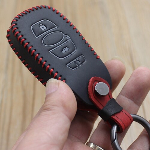 Leather Car Key Fob Cover Remote Key Case Leather Key Case Etsy