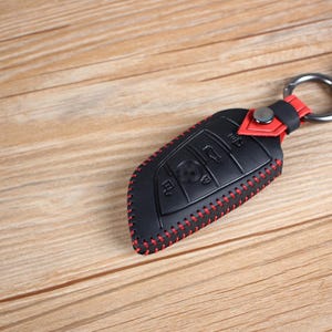 Étui pour porte-clés en cuir, Étui pour clés intelligent, Porte-clés en cuir, Compatible BMW séries 1,3,4,5,6,7, X1,X2,X3, X4, X5, X6 2014-2022 ou clés identiques