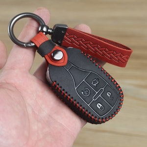 Étui à clés intelligent en cuir, étui pour télécommande, étui à clés de voiture en cuir, adapté pour Maserati MC20 Quattroporte Ghibli Levante ou clés identiques