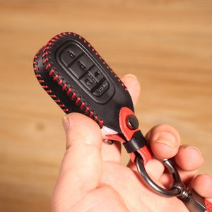 Full Genuine Leather Key Case, Smart Key Fob Cover, Key Holder, Fit for Honda Civic Accord CR-V Hatchback Pilot 2022-2025 or Same keys