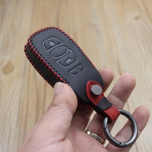 Étui porte-clés en cuir, étui pour clé de télécommande, étui pour clés en cuir pour Subaru série Forester Outback Legacy