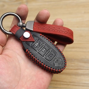 Funda de cuero para llavero: Nissan Infiniti Remote Case