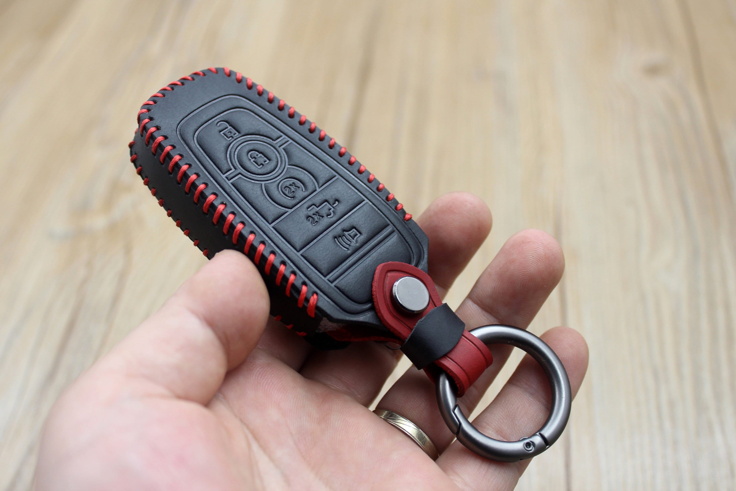 Leather key fob cover case fit for Ford F9 remote key, 11,95 €