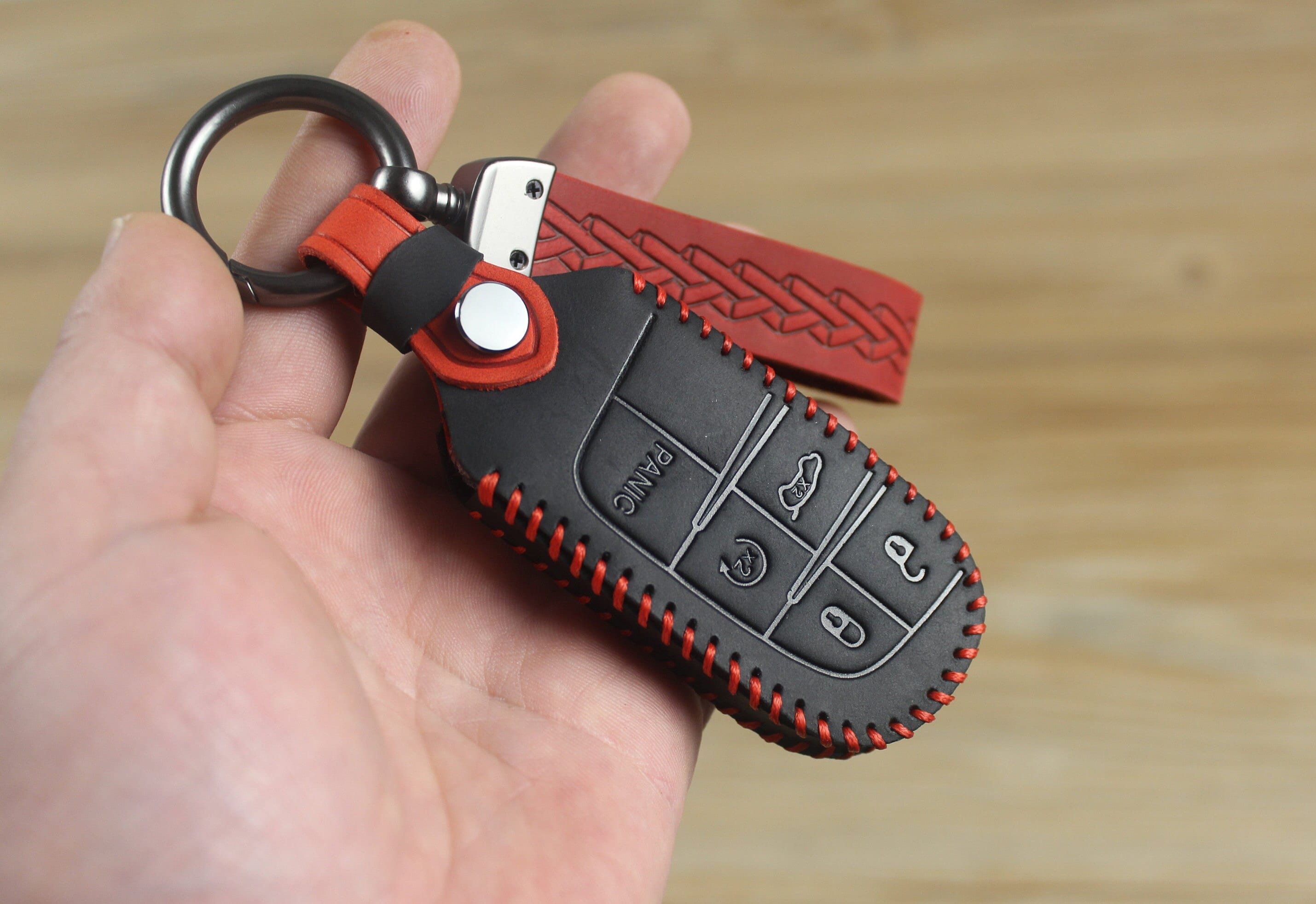 Personalized Leather Zipper Car Key Casekey Bagleather Key 