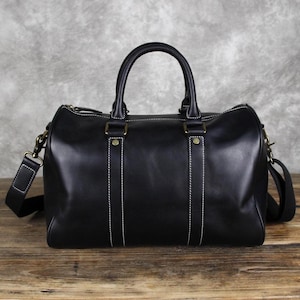 "Personalisierter 14 ""Leder Seesack, elegante Vintage Handtasche, Reisetasche, Wochenend-Gepäcktasche, Reisetasche, bestes Geschenk
