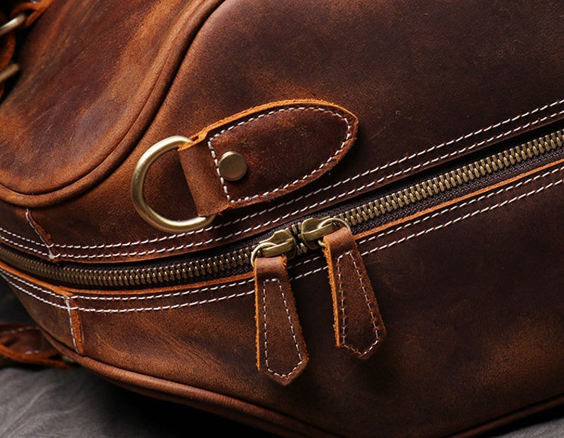 20 Leather Duffel Bag Personalized Leather Travel Bag Etsy