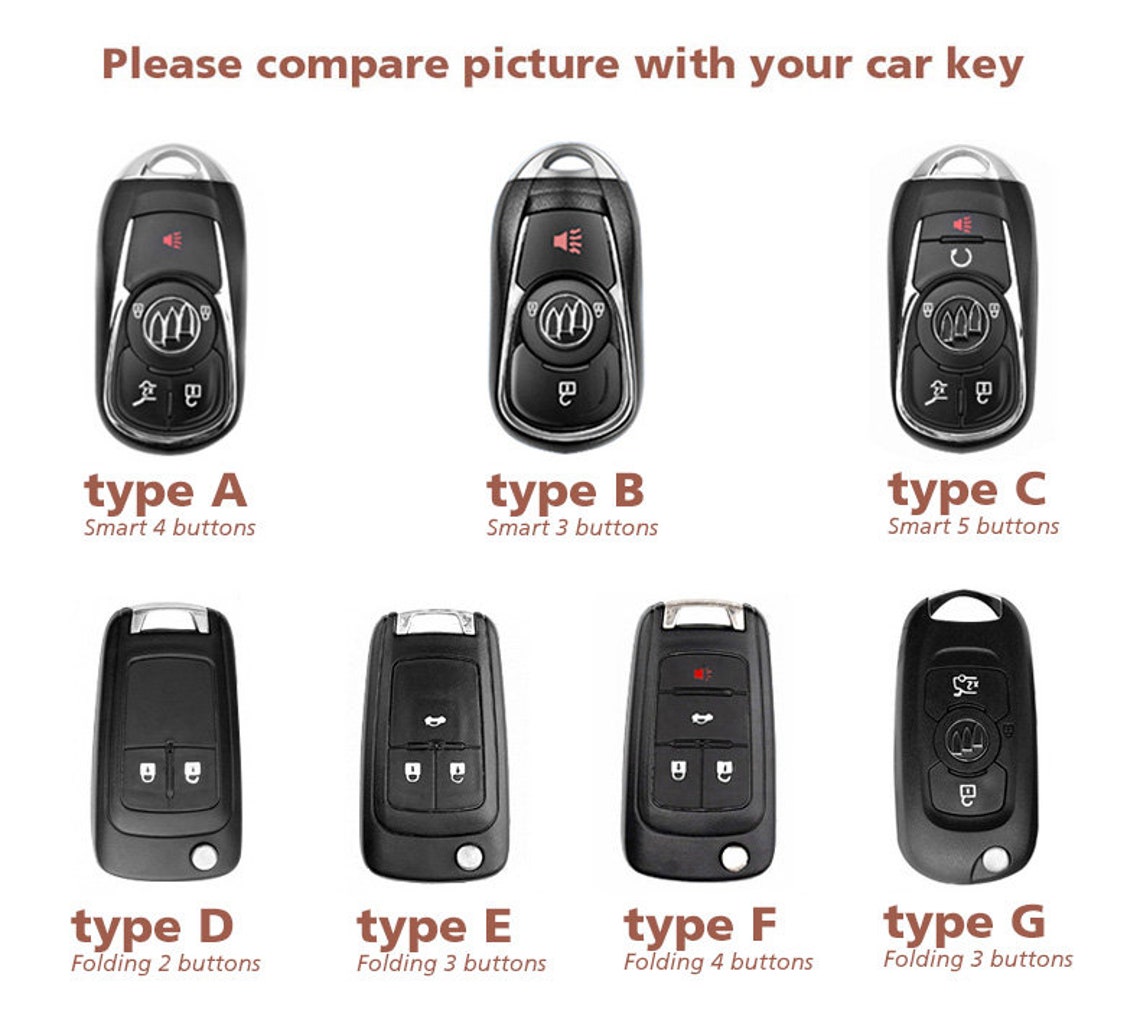 Buick Series Leather Key Fob cover Remote Key Case Car Key Etsy
