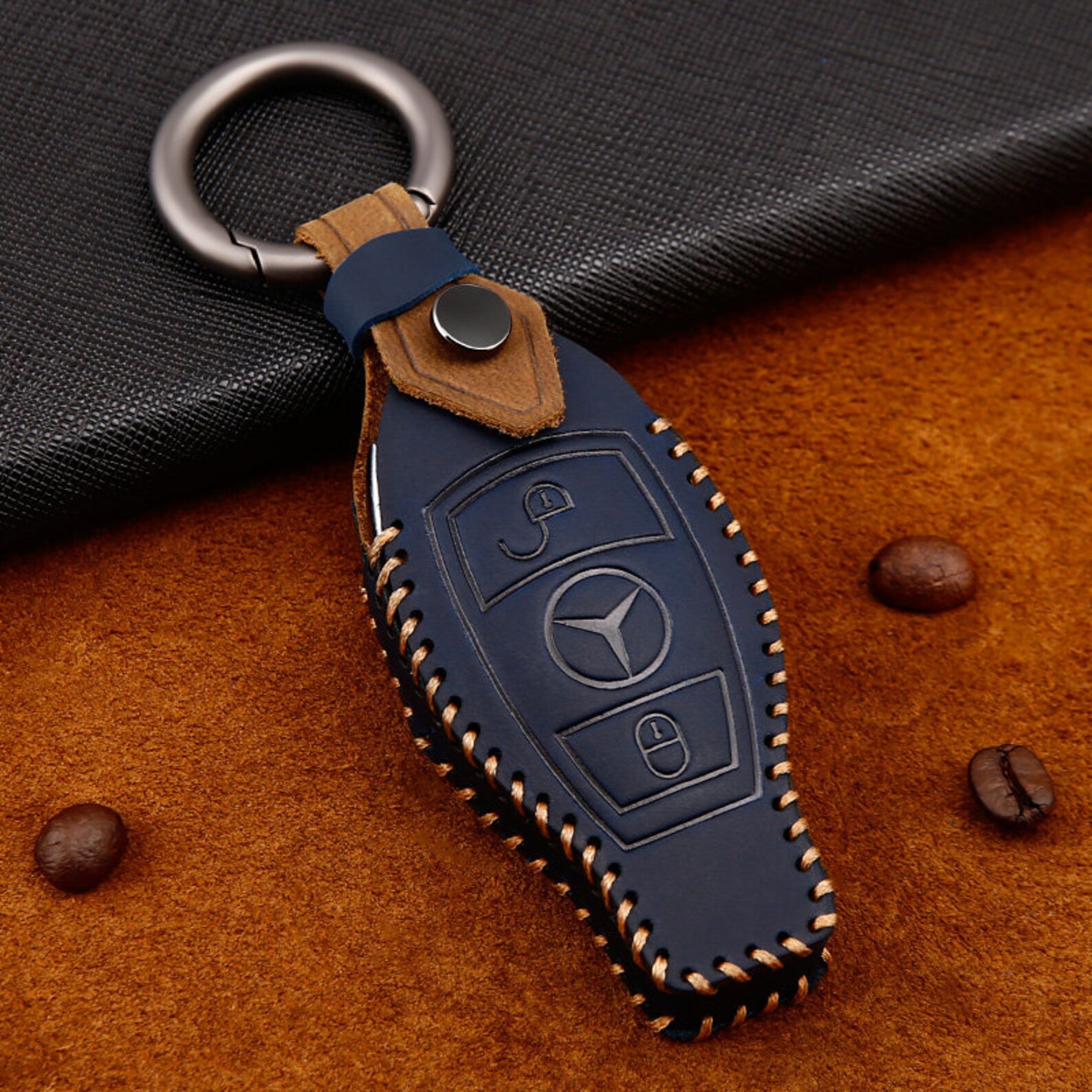 MercedesBenz Series Remote Key Case Leather Car Key Fob Etsy