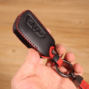 Étui à clés en cuir, porte-clés, étui pour télécommande intelligent, adapté pour Volkswagen VW ID4 Golf GTI MK8 Skoda Octavia Seat Leon ou clés identiques