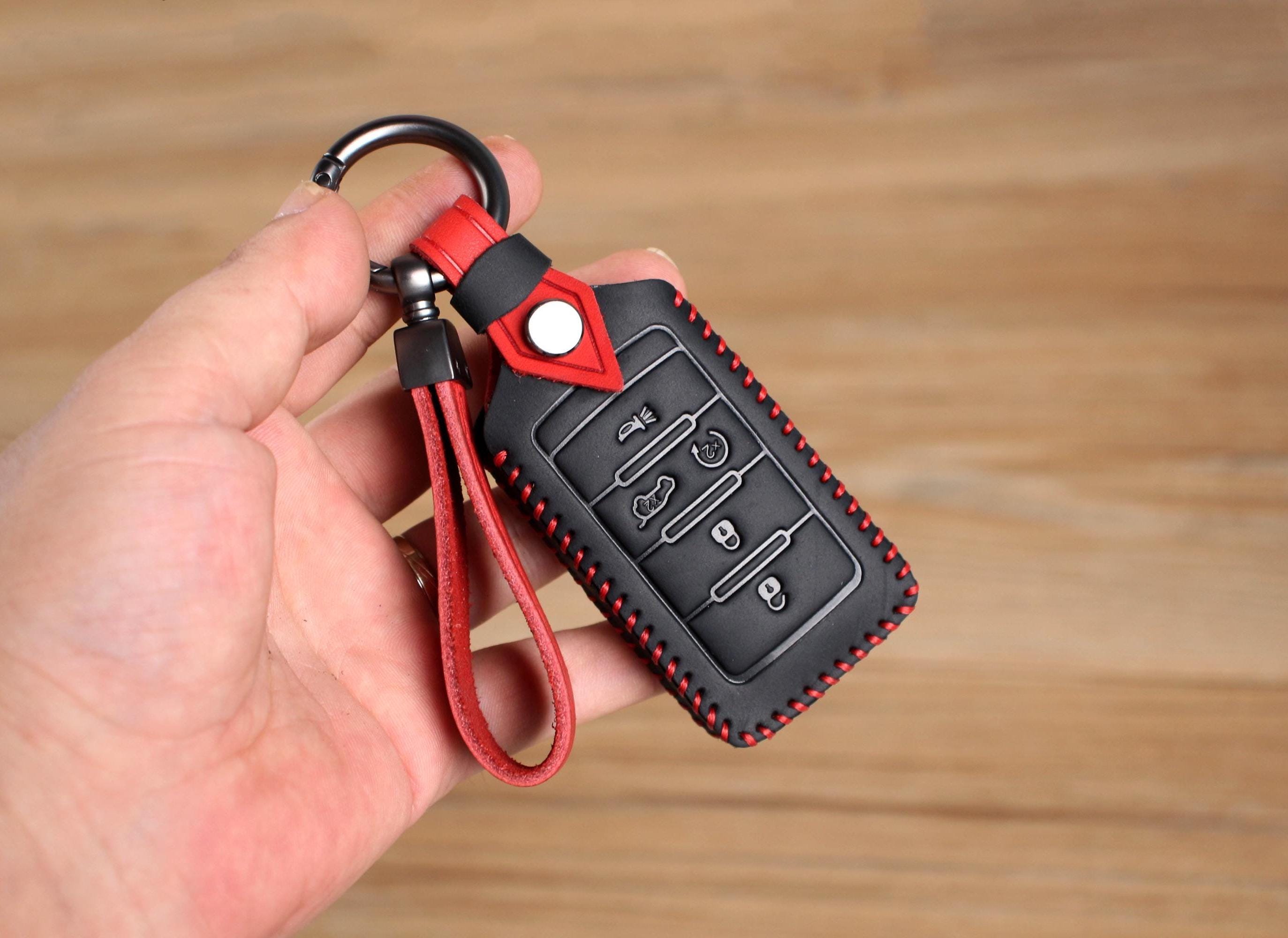 thumbnail image 2 of Ford Mustang Apparel Au-TOMOTIVE GOLD Crossfire Black Oval Leather Key Fob Ford Racing Keychain 2 of 14