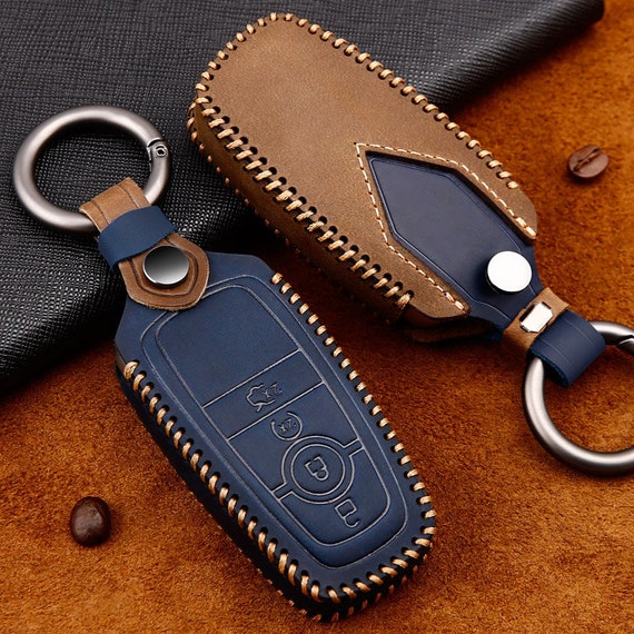 Ford Series Leather Car Key Fob cover Remote Key Case Car Etsy