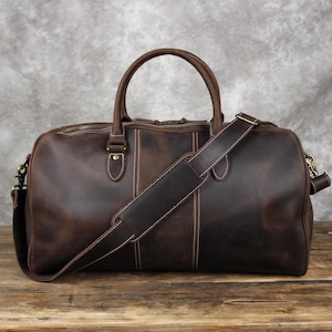Vintage Style Leder Seesack, personalisierte Leder Reisetasche, Weekend Bag, Reisetasche, Gepäcktasche, Handtasche Weekender, bestes Geschenk