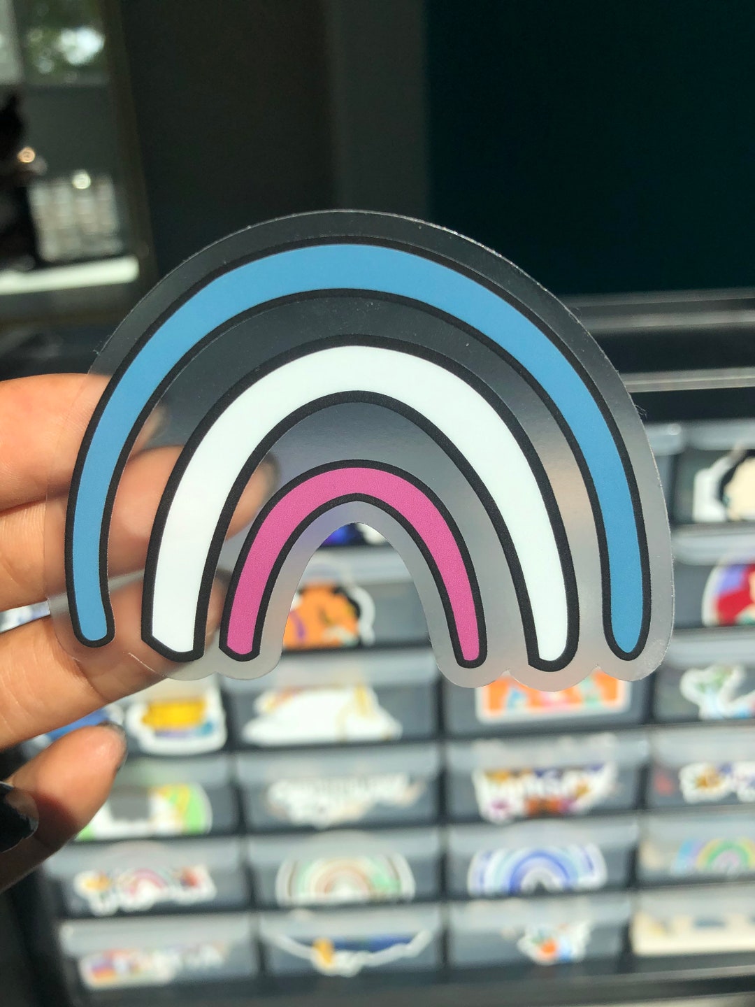 Trans Pride Rainbow Sticker - Etsy