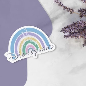 Disneyland Castle Sticker | Rainbow | Water Bottle Stickers | Laptop Stickers | Waterproof Stickers | Fan Art