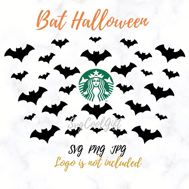 Download Halloween Bats Starbucks svg SVG for Starbucks Cup Bat | Etsy