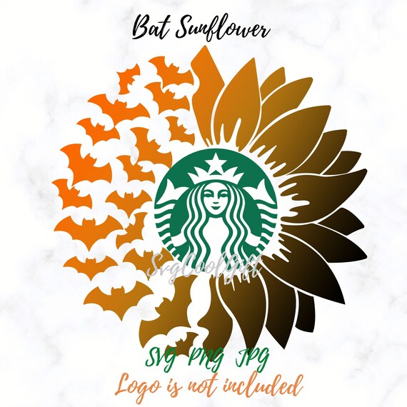 Download Bat Sunflower Halloween Starbucks Cup Svg / Starbucks Cold ...