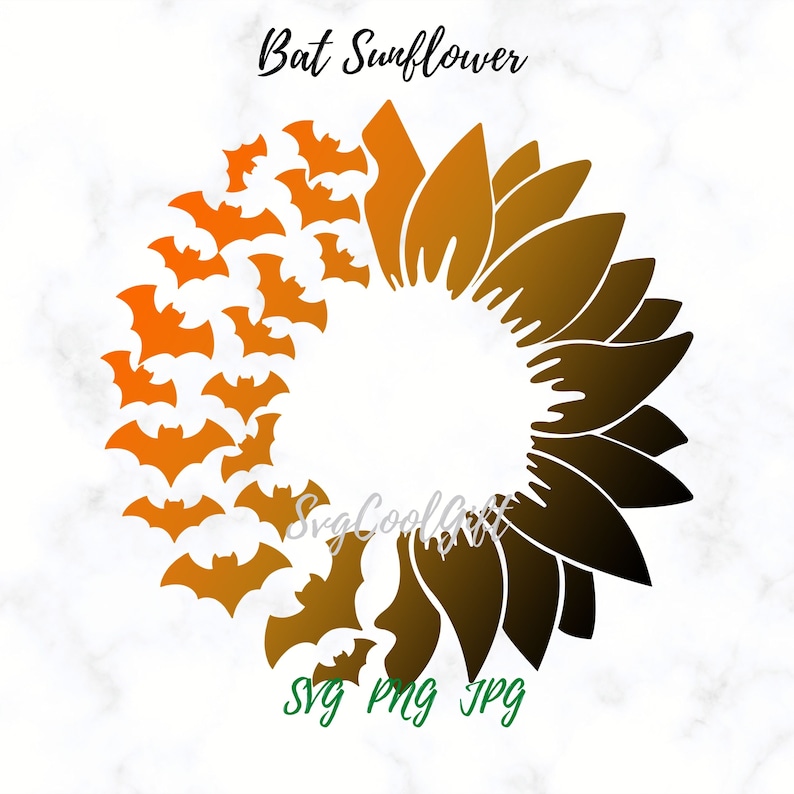 Download Bat Sunflower Halloween Starbucks Cup Svg Starbucks Cold ...
