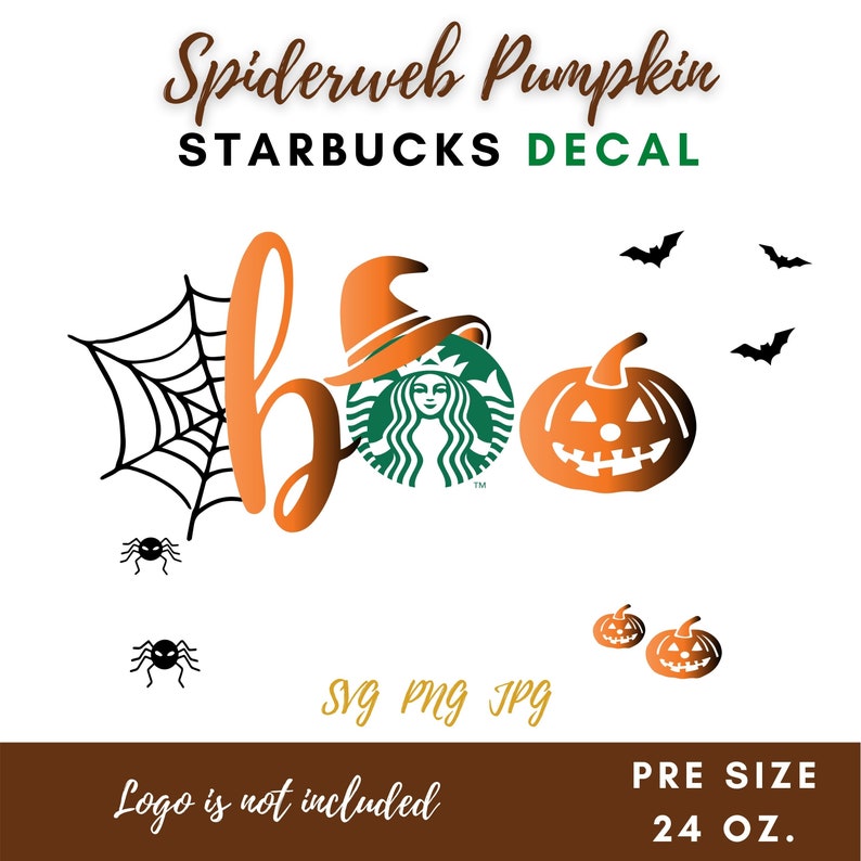 Download Halloween Starbucks Cup Svg Spiderwep bat boo Starbucks | Etsy