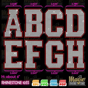 Rhinestone template font TTF, Rhinestone university font svg, Rhinestone capital letters, Rhinestone font For Cricut, university font svg